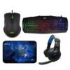 Kit Mouse Teclado Audífonos Y Mouse Pad Gamer GTC Cbg-014