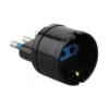 Adaptador enchufe de corriente europeo (Schuko 4.8 Hembra) a Italiano (Chile 4.0 Macho)