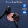 Audífonos manos libres Negros Jack 3.5 mm 1hora - Imagen 4