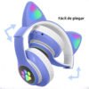 Audífonos inalambricos Bluetooth Cat Me-1 con luces Led - Imagen 2