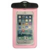 Estuche impermeable rosado para teléfono Maxam HW-101
