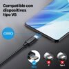 Cable trenzado USB V8 2.4A 1 Metro - 1Hora - Imagen 3
