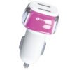 Cargador de auto - 2 puertos USB / 2.4AU CC-2209 Maxam Rosado