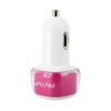 Cargador de auto - 2 puertos USB / 2.4AU CC-2209 Maxam Rosado - Imagen 2