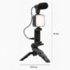 Kit de grabación de video AY-49 con luz micrófono y trípode - Imagen 11