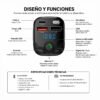 Transmisor FM Bluetooth Auto MP3 USB Carga Rápida - Imagen 3