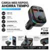 Transmisor FM Bluetooth Auto MP3 USB Carga Rápida - Imagen 4