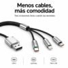 Cable USB 3 en 1 Tipo-C, Lightning y Micro USB 1.2M - Imagen 7