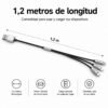 Cable USB 3 en 1 Tipo-C, Lightning y Micro USB 1.2M - Imagen 5