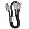 Cable USB 3 en 1 Tipo-C, Lightning y Micro USB 1.2M