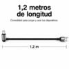 Cable USB a USB-C en L 90° Nylon Trenzado 3A 1.2M - Imagen 5
