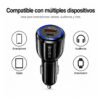 Cargador dual de telefono para Auto 38W USB-C PD 20W + USB QC 3.0 - Imagen 8