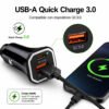 Cargador de telefono para Auto USB-C PD + USB QC 3.0 20W - Imagen 5