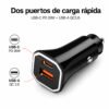 Cargador de telefono para Auto USB-C PD + USB QC 3.0 20W - Imagen 3