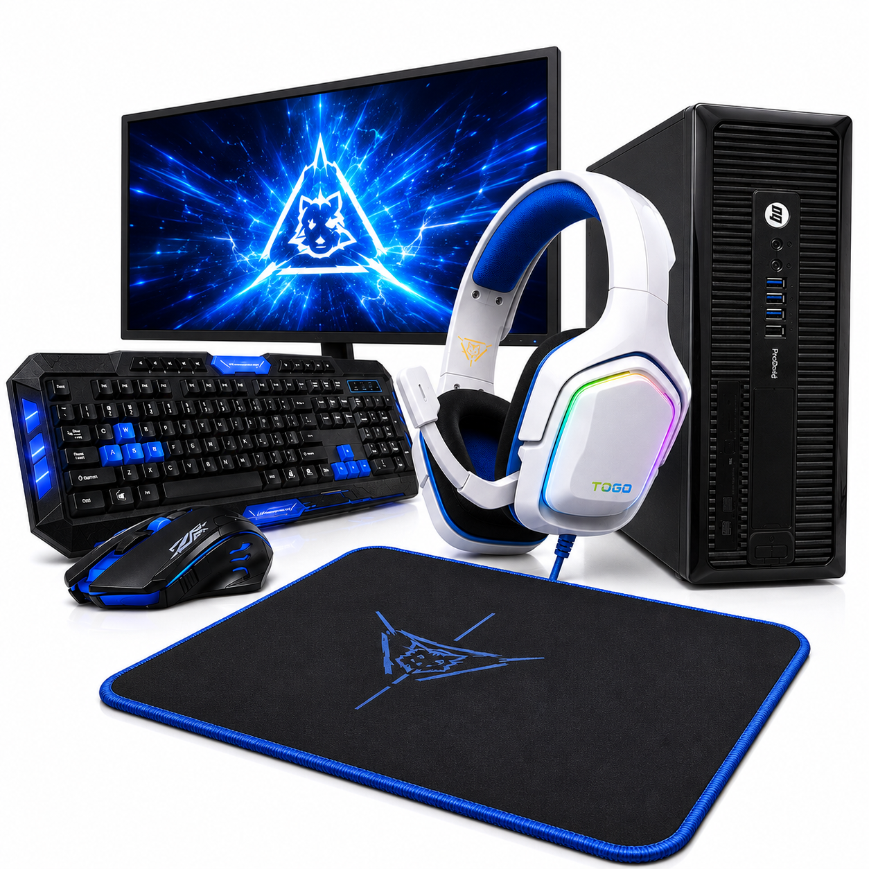 portada Computador Completo HP Core i5 8GB SSD 240GB + Monitor LG 19″ y Accesorios - Imagen 1